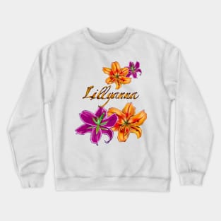 Top 10 best personalised gifts 2022  - Lillyanna ,personalised,personalized custom name with painted lilies Crewneck Sweatshirt